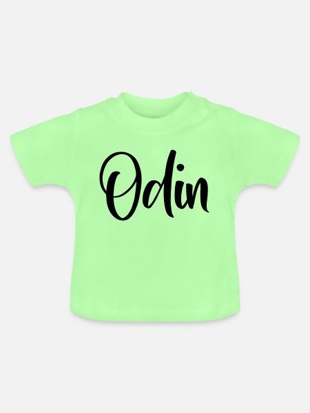 Name - Odin - Baby Bio-T-Shirt mit Rundhals - Mintgrün