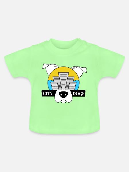 City Dogs - Baby Bio-T-Shirt mit Rundhals - Mintgrün
