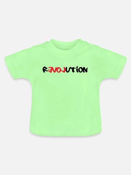 Revolution - Baby Bio-T-Shirt mit Rundhals - Mintgrün