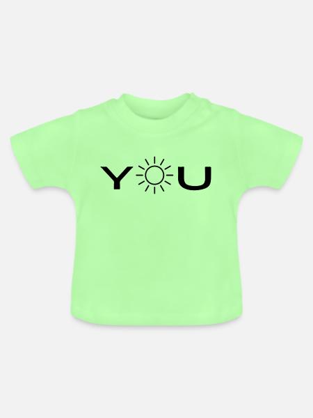 sunshine - Baby Bio-T-Shirt mit Rundhals - Mintgrün