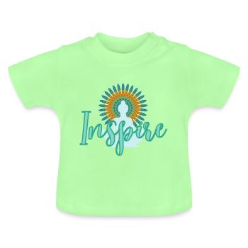 Inspire Lebe Deine Inspiration - Baby Bio-T-Shirt mit Rundhals - Mintgrün - Vorne