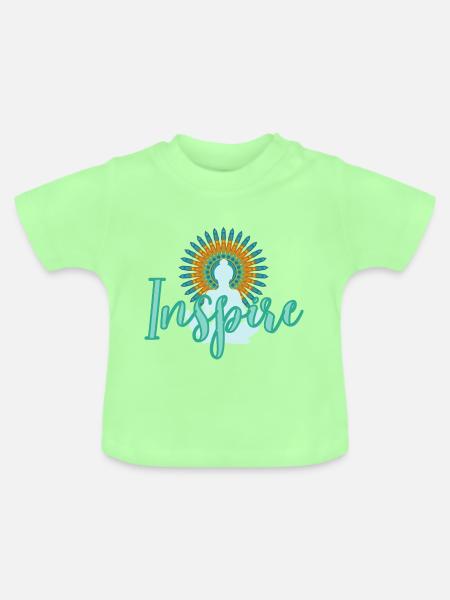 Inspire Lebe Deine Inspiration - Baby Bio-T-Shirt mit Rundhals - Mintgrün
