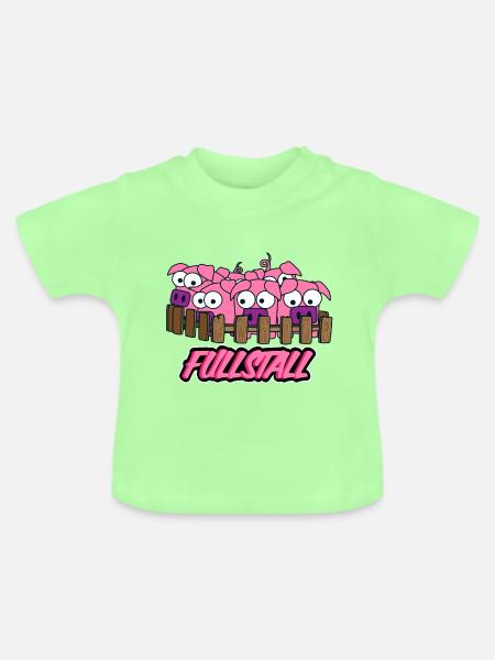 Full Stall Schweine Paragliding - Baby Bio-T-Shirt mit Rundhals - Mintgrün