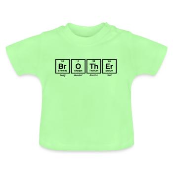 Funny Big Brother Periodic Table - Baby Organic T-Shirt with Round Neck - mint green - Front