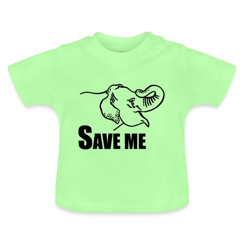 Asien-Elefant I Save Me - Baby Bio-T-Shirt mit Rundhals