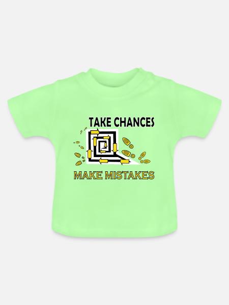 Aus Fehlern lernen Fußabdrücke - Baby Bio-T-Shirt mit Rundhals - Mintgrün