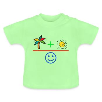 Sentiment de vacances - T-shirt bio col rond Bébé - vert menthe - Devant