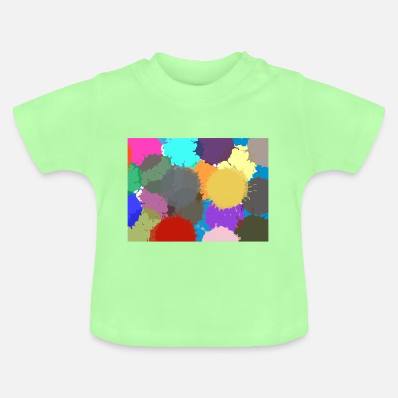 Couleur - T-shirt bio col rond Bébé - vert menthe