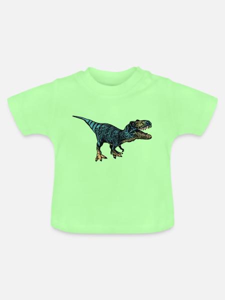 T-Rex - Baby Bio-T-Shirt mit Rundhals - Mintgrün