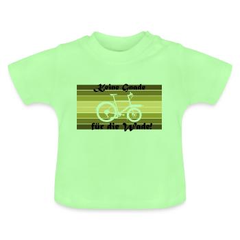 Keine Gnade für die Wade!, Lastenrad Omnium - Baby Bio-T-Shirt mit Rundhals - Mintgrün - Vorne
