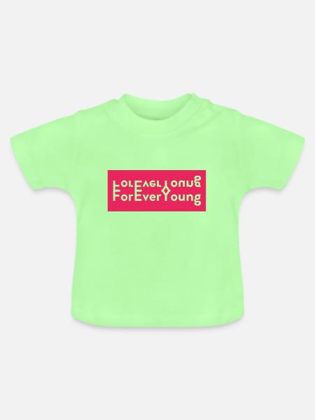 For Ever Young Design's - Baby Bio-T-Shirt mit Rundhals - Mintgrün
