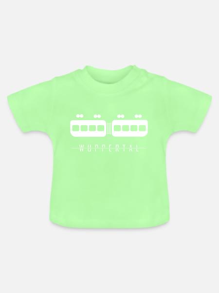 Schwebebahn - Baby Bio-T-Shirt mit Rundhals - Mintgrün