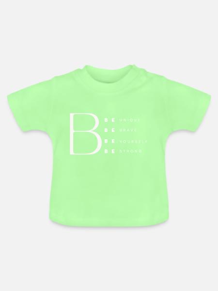 Motivational Quotes - Baby Bio-T-Shirt mit Rundhals - Mintgrün