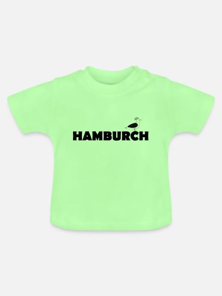 Hamburch - Baby Bio-T-Shirt mit Rundhals - Mintgrün