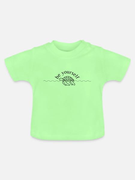 sei du selbst - Baby Bio-T-Shirt mit Rundhals - Mintgrün