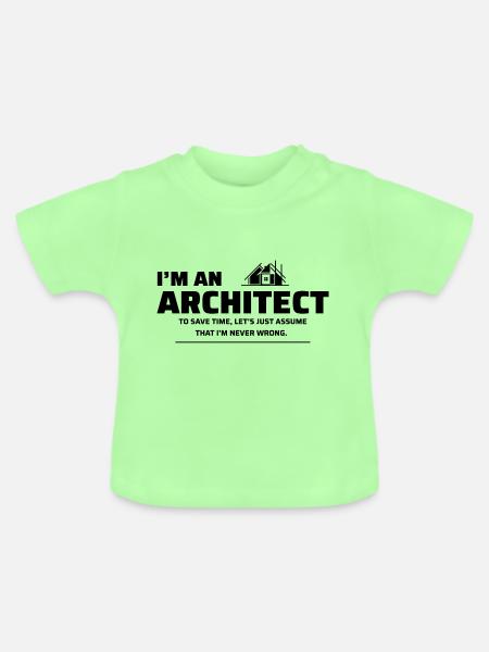 Architekt Architektur Student Lustig - Baby Bio-T-Shirt mit Rundhals - Mintgrün