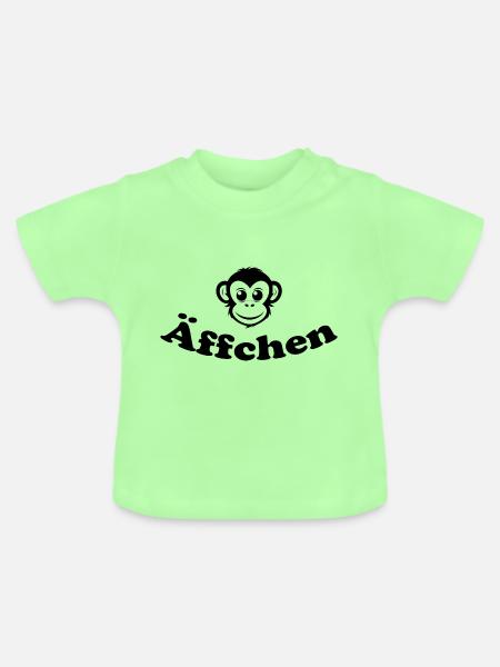 Äffchen - Baby Bio-T-Shirt mit Rundhals - Mintgrün