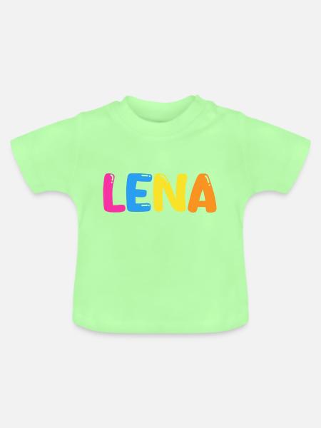 Name - Lena - Baby Bio-T-Shirt mit Rundhals - Mintgrün
