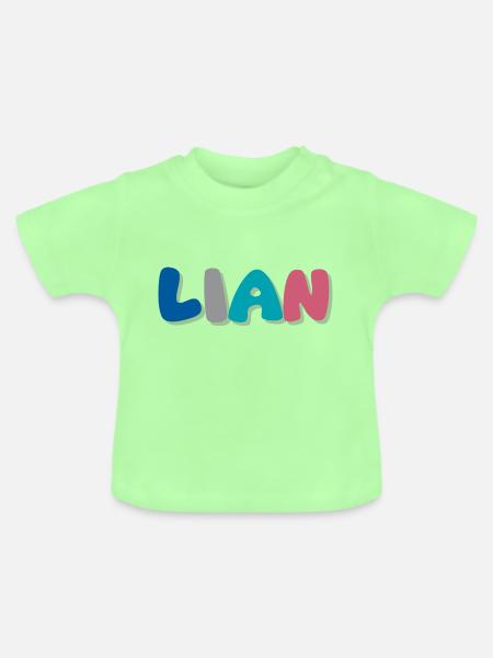 Name - Lian - Baby Bio-T-Shirt mit Rundhals - Mintgrün