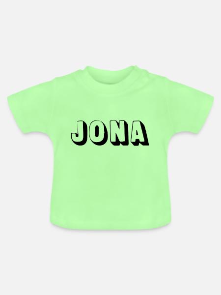 Name - Jon - Baby Bio-T-Shirt mit Rundhals - Mintgrün
