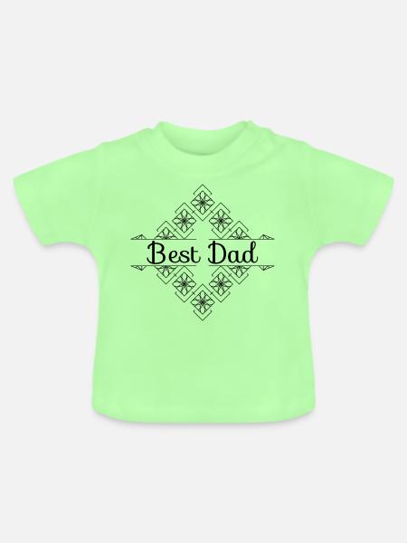Best Dad - Baby Bio-T-Shirt mit Rundhals - Mintgrün