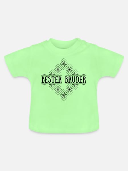 Bester Bruder - Baby Bio-T-Shirt mit Rundhals - Mintgrün