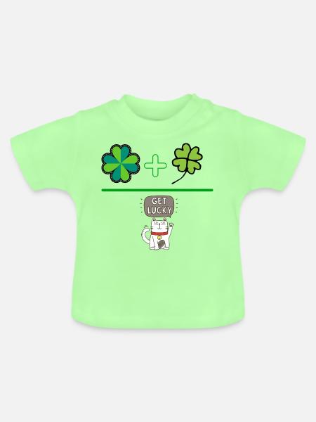 GLÜCK - Baby Bio-T-Shirt mit Rundhals - Mintgrün