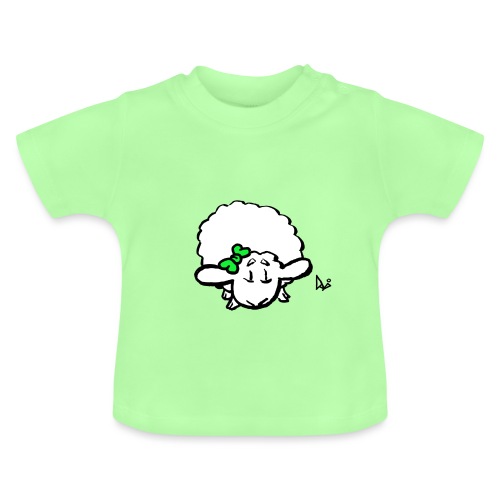 Bébé agneau (vert) - T-shirt bio col rond Bébé