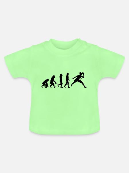Tischtennisplatte Tischtennis Paddelspieler Evolution - Baby Bio-T-Shirt mit Rundhals - Mintgrün