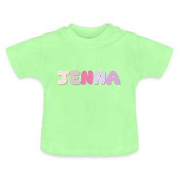 Nom - Jenna - T-shirt bio col rond Bébé - vert menthe - Devant