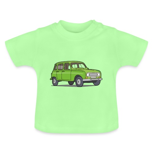 Grüner R4 (Auto) - Baby Bio-T-Shirt mit Rundhals