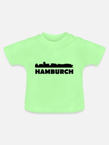 Hamburch auf Einheimisch - Baby Bio-T-Shirt mit Rundhals - Mintgrün