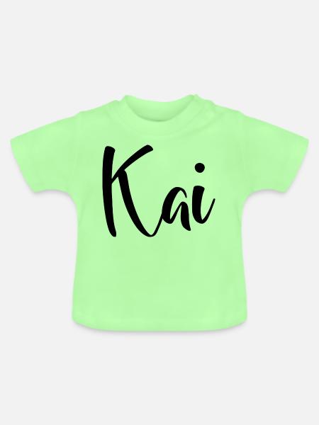 Name - Kai - Baby Bio-T-Shirt mit Rundhals - Mintgrün