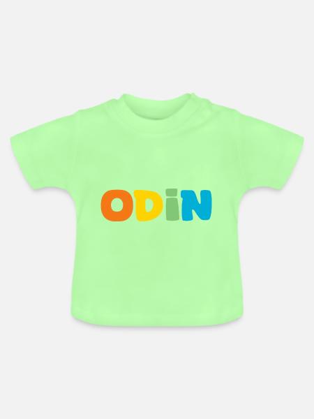 Name - Odin - Baby Bio-T-Shirt mit Rundhals - Mintgrün