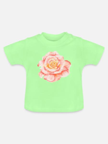 FLOWER - Baby Bio-T-Shirt mit Rundhals - Mintgrün