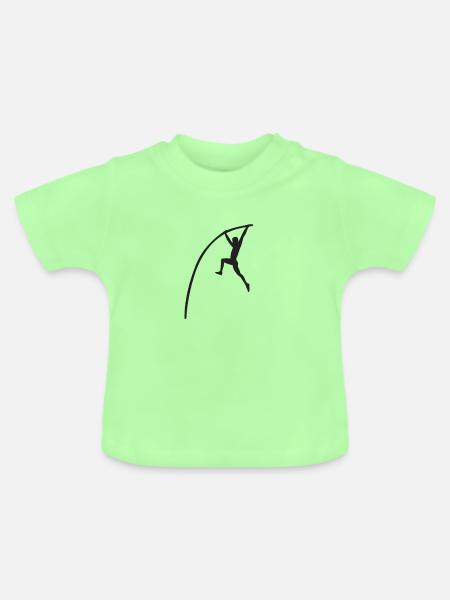 Stabhochsprung - Baby Bio-T-Shirt mit Rundhals - Mintgrün