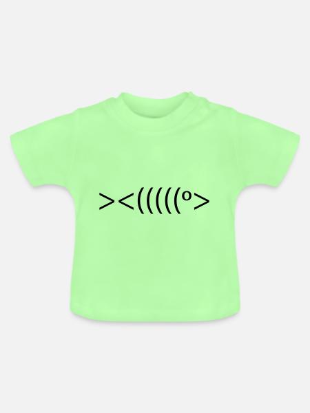 fisch - Baby Bio-T-Shirt mit Rundhals - Mintgrün