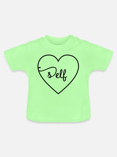 Selbstliebe - Baby Bio-T-Shirt mit Rundhals - Mintgrün