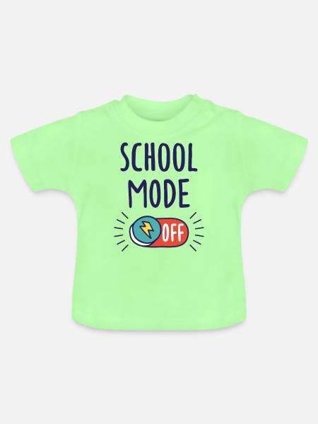Schule Modus Aus - Baby Bio-T-Shirt mit Rundhals - Mintgrün