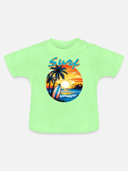 Brandung - Baby Bio-T-Shirt mit Rundhals - Mintgrün