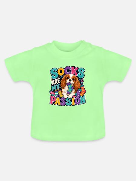Kavallerier King Charles Spaniel - Baby Bio-T-Shirt mit Rundhals - Mintgrün