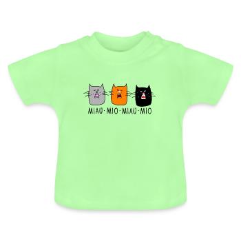 cats concert - Baby Organic T-Shirt with Round Neck - mint green - Front
