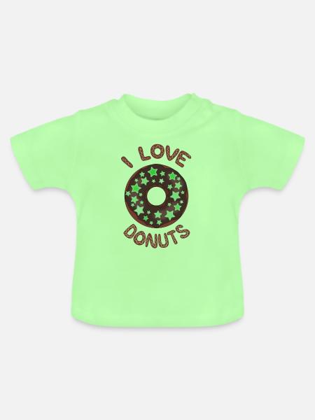 Donut stars - Baby Bio-T-Shirt mit Rundhals - Mintgrün