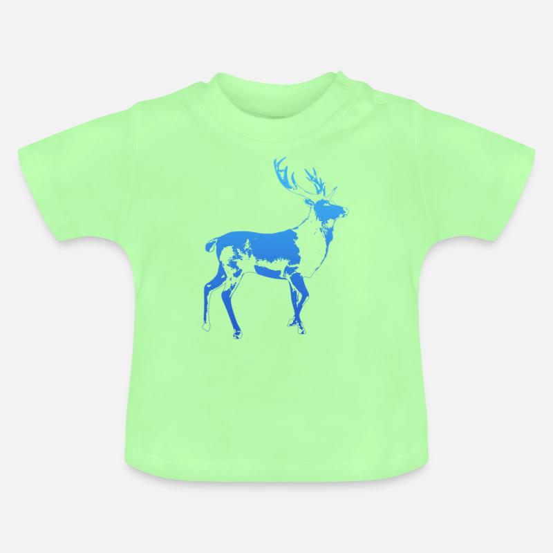 cerf - T-shirt bio col rond Bébé - vert menthe