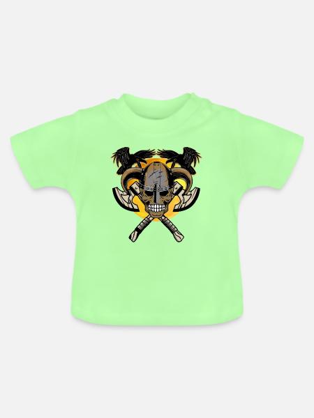 VIKINGS - Baby Bio-T-Shirt mit Rundhals - Mintgrün