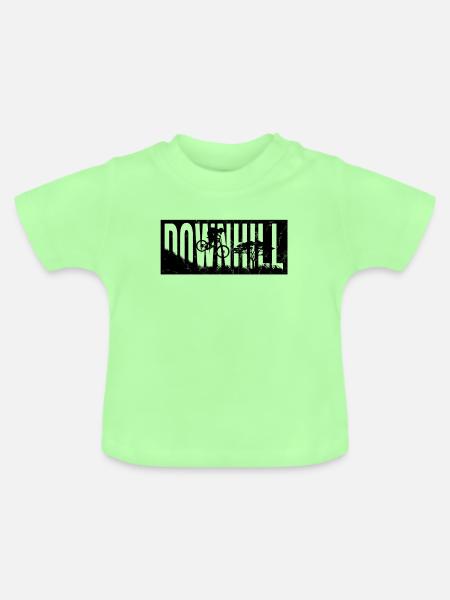BICYCLE downhill black - Baby Bio-T-Shirt mit Rundhals - Mintgrün