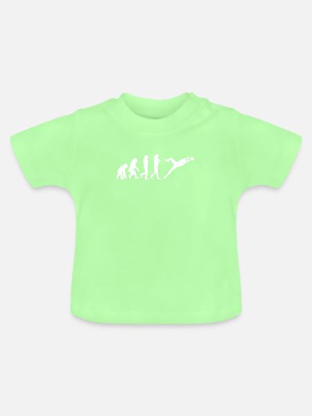 torwart evolution - Baby Bio-T-Shirt mit Rundhals - Mintgrün