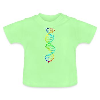 buntes Deoxyribonukleinsäure DNA-Molekül Modell - Baby Bio-T-Shirt mit Rundhals - Mintgrün - Vorne