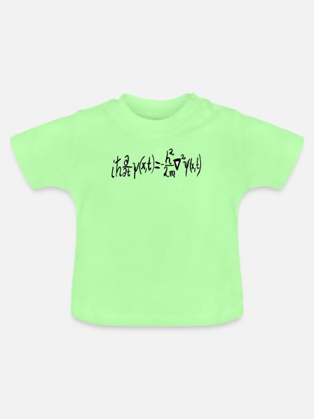 Schrödinger Gleichung - Baby Bio-T-Shirt mit Rundhals - Mintgrün