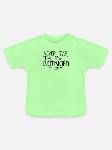 Angst Elektriker Hilfe - Baby Bio-T-Shirt mit Rundhals - Mintgrün